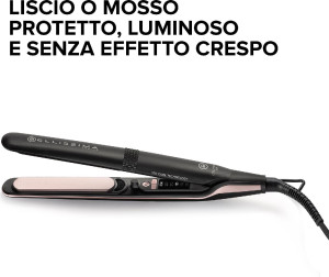 Imetec 11875 Piastra Per Capelli In Ceramica Temperatura Massima 230° Colore Nero Rosa Bellissima Creativity Ion - 11875