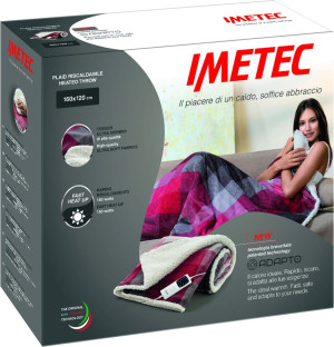 Imetec 16715 Termocoperta Coperta Elettrica 160 X 120 Cm Potenza 150 Watt Lavabile In Lavatrice - 16715