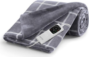 Imetec 16775 Termocoperta Coperta Elettrica 150 X 90 Cm Potenza 150 Watt Plaid Colore Grigio - 16775 Adapto