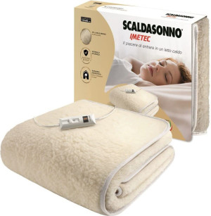 Imetec 16799 Scaldasonno Singolo Scaldaletto Elettrico In Lana Potenza 55 Watt 150x80 Cm Lavabile - 16799