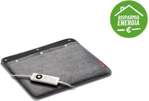 Imetec 26018 Scaldapiedi Elettrico 5 Temperature Potenza 110 Watt Lavabile Colore Grigio - 26018