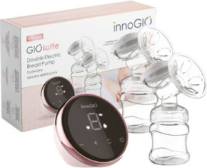 innogio Gio-355 Tiralatte Elettrico Doppio Con 9 Livelli Di Aspirazione E 5 Livelli Di Stimolazione - Giolatte Gio-355