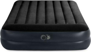 intex 64124nd Materasso Gonfiabile Ad Aria Matrimoniale Con Pompa Integrata 203 X 152 X 42 Cm Colore Blu Scuro - 64124nd Dura Beam