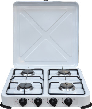 kasart Jk-004c-Ce Fornello A Gas Gpl 4 Fuochi 49x50x11 Cm Colore Bianco - Jk-004c-Ce