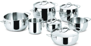 lagostina 010704600011 Batteria Pentole Induzione 11 Pezzi In Acciaio Inox - Euforia