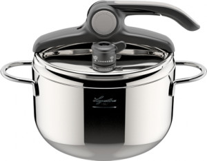 lagostina 10011010505 Pentola A Pressione Per Induzione In Acciaio Inox 5 Litri 2 Manici - Amica