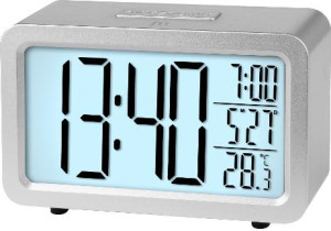 lowell Jd9529s Orologio Sveglia Digitale Funzione Snooze E Rilevazione Temperatura Interna Colore Argento - Jd9529s