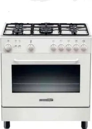 la germania S85 C 21 W Cucina A Gas 5 Fuochi Con Forno A Gas Con Grill Larghezza 80 Cm Profondità 50 Cm Colore Bianco - S85 C 21 W Stile (Coperchio