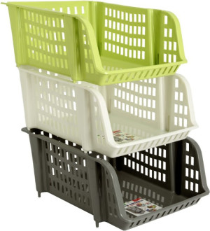 lega Lg0676 Cesta Impilabile 29,3x36x15,5h Cm Colori Assortiti - Lg0676