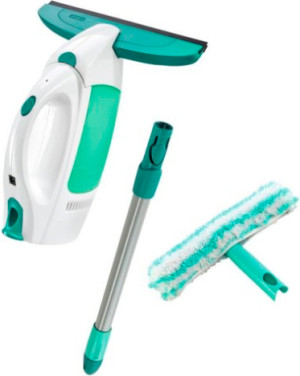 leifheit 51003 Lavavetri Elettrico Senza Fili Aspiragocce + Manico E Tergivetro - 51003 Dry & Clean