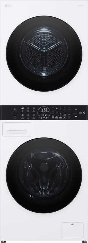 LG Wt1210wwf Washtower Colonna Bucato Unificata, Lavatrice Classe A-10% E Asciugatrice Classe A+++ 12 Kg, Pannello Unico, Turbowash360 Con Pompa Di