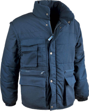 myday 9045q/l Giubbotto Da Lavoro In Poliestere / Cotone Chiusura Con Zip E Bottoni Taglia L Colore Blu - 9045q Super Antares Sottozero