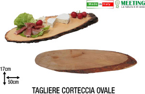 meeting 761 Tagliere Corteccia Ovale Cm 50 - 761