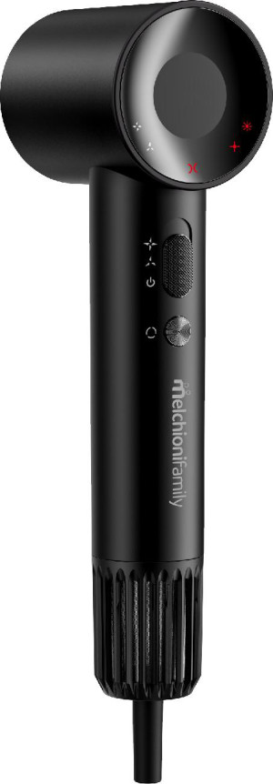 melchioni Crystal Style Asciugacapelli Phon Con Motore Brushless Da 110.000 Giri/min Per Asciugatura Rapida 2 Velocità 4 Impostazioni Di Temperatura