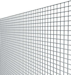 nbrand Quadrazinc Rete Per Recinzione Elettrosaldata Zincata Maglia 12x12 Mm Altezza 100 Cm Rotolo Da 25 Metri