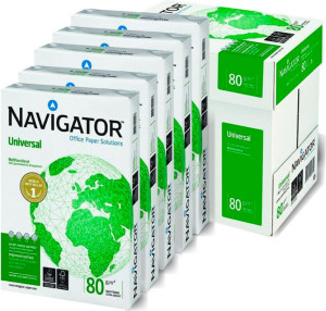 navigator Nun0800533 Risma Carta A4 5 Risme Da 500 Fogli (210x297 Mm) Seta Bianco - Universal Nun0800533