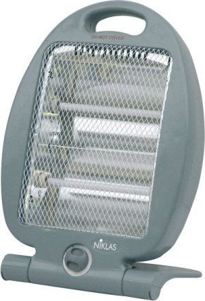 niklas Nik539012 Stufa Elettrico Al Quarzo Potenza 800 Watt Corpo In Abs Colore Grigio - Nik539012 Trend