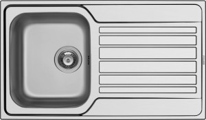 pyramis 107173830 Lavello Cucina 1 Vasca Incasso Con Gocciolatoio Sx Larghezza 86 Cm Materiale Acciaio Finitura Inox Spazzolato - 107173830- Fedra 1b