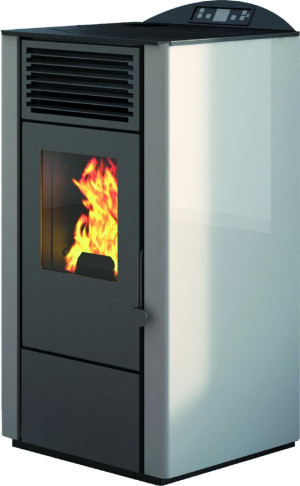 punto fuoco 901659100 Stufa A Pellet Ventilata 9.5 Kw Capacità Serbatoio 13.5 Kg Volume Riscaldabile 200 M3 Con Telecomando Colore Bianco - 901659100