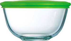 pyrex 180p000/7043 Coppa Con Coperchio Litri 2 Verde Vetro Borosilicato - 180p000/7043