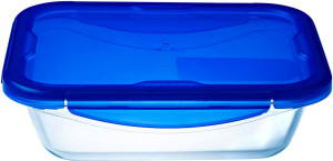 pyrex 283pg00/7044 Contenitore Multiuso 3.3 Lt 30 Cm 23 Cm Cook&go Vetro Borosilicato Blu - 283pg00/7044