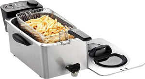 r.g.v. Fry4 Friggitrice Elettrica Capacità 4 Litri Potenza 2500 Watt Professionale Da Banco Con Cestello Estraibile E Rubinetto - Fry4