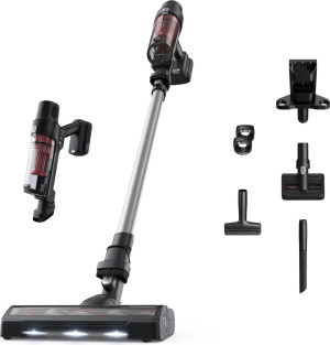 Rowenta Rh6a71 Aspirapolvere Senza Filo Ciclonico Aspirapolvere Senza Sacco Potenza 140 Watt Colore Alluminio E Rosso - X-Pert 7.60 Rh6a71