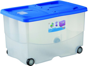 stefanplast 13031 Contenitore Multiuso Con Ruote Capacità 57 Litri 60x40x36 Colori Assortiti - 13031 Stefanbox