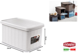 stefanplast 30030 Scatola Elegance Senza Multiuso Chiusa Bianca Cm 29x19x16h - 30030