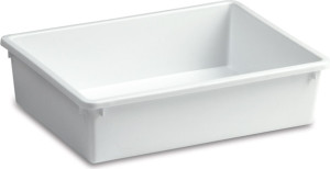 stefanplast 74000 Bacinella In Plastica Contenitore Per Frigo Rettangolare Cm. 40x30x10 H Colore Bianco - Linea Professionale - 74000