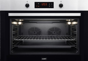 samet Apollomaxidig Forno Elettrico Da Incasso Ventilato Multifunzione 100 Litri 90 Cm Classe A Doppia Ventola, Doppia Lampada Timer Digitale Colore