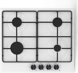 samet Circewh Piano Cottura A Gas 4 Fuochi 60 Cm Materiale Acciaio Inox Colore Bianco - Circe60wh