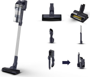 Samsung Vs15a60agr5/wa Scopa Elettrica Senza Filo Aspirapolvere Senza Sacco Ciclonica Potenza 150 Watt Colore Nero E Argento - Jet 65 Pet