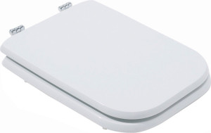 savini 062337 Copriwater In Mdf Tavoletta Wc 34,8x42,4 Cm Bianco Lucido Serie Conca - 062337