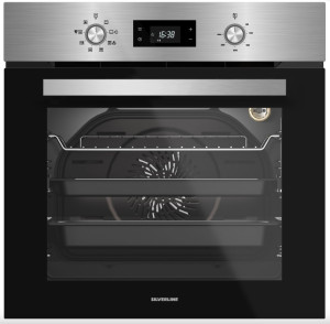 silverline Bo6504x02 Forno Elettrico Da Incasso Ventilato Multifunzione Con Grill E Funzione Pizza 72 Litri 60 Cm Classe A Colore Nero E Acciaio Inox