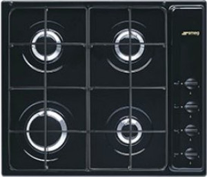 SMEG S64sn Piano Cottura 4 Fuochi A Gas Da Incasso Larghezza 60 Cm Colore Nero - S64sn Serie Selezione
