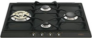 SMEG Sr764ao Piano Cottura 4 Fuochi A Gas Larghezza 60 Cm Smaltato Colore Antracite - Sr764ao