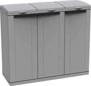 terry Ecoline 3 Armadietto Differenziata 3 Sacchi Grigio 102 X 39 X 89 Cm - Ecoline 3