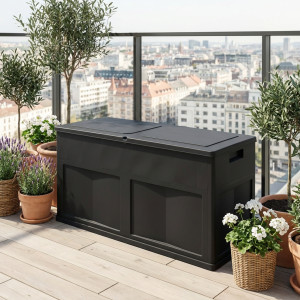 toomax 160 Cassapanca Contenitore Baule Da Esterno In Resina Dim. 119x46x60 Cm Colore Nero