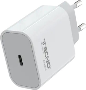 tecno 53257 Caricabatterie Per Smartphone Tablet Ricarica Rapida Colore Bianco Ac - 53257