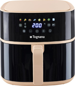 tognana D2dfa05irch Friggitrice Ad Aria Capacità 8 Litri Potenza 2000 Watt Doppia Resistenza Con Timer Colore Nero, Champagne - D2dfa05irch Iridea