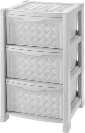 tontarelli 8025646112 Cassettiera Multiuso 3 Cassetti In Plastica 38.5x39x63.5 Cm Colore Bianco - 8025646112