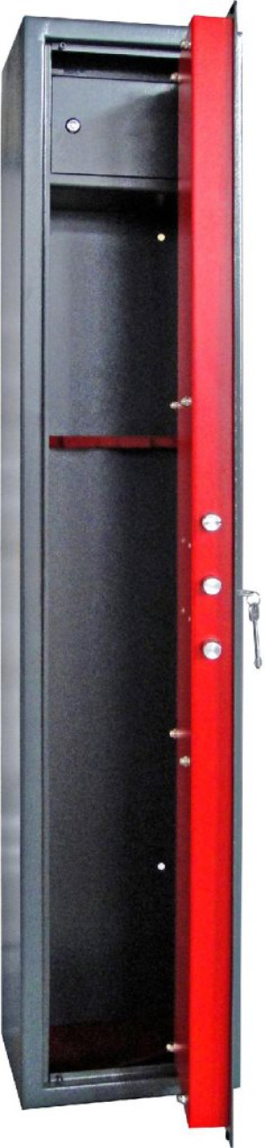 utilia Kg145-7 Armadio Portafucili 7 Posti In Acciaio Mm. 400x280x1480 H Con Serratura A Doppia Mandata Cassetto Portamunizioni - Kg145-7