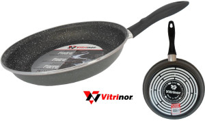 vitrinor Vi080033 Padella Antiaderente Induzione In Acciaio Vetrificato 22 Cm Rivestimento In Pietra