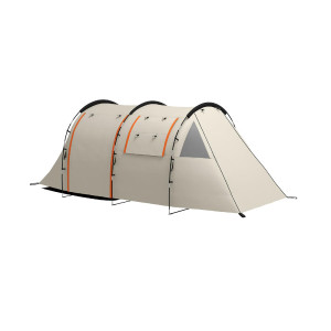 vivagarden 87j1kk Tenda Da Campeggio 4-5 Persone Con Copertura Oscurante Impermeabile Con Borsa Di Trasporto Colore Cachi - 87j1kk