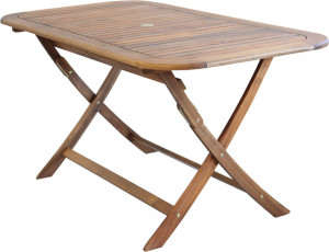 vivagarden Ac805010 Tavolo Da Giardino Pieghevole Rettangolare In Legno Di Acacia 150x80x74 H Cm Colore Legno