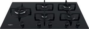 Whirlpool Goa 9523/nb1 Piano Cottura 5 Fuochi A Gas Larghezza 90 Cm Griglie In Ghisa / Double Zone Con Piano In Vetro Colore Nero - Goa 9523/nb1
