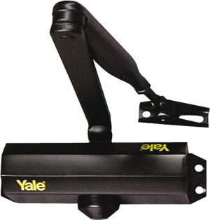yale 7501011nero Outlet - Chiudiporta Aerei Regolazione Velocità Senza Fermo Per Porte Fino A 1100 Mm Colore Nero - 7501011