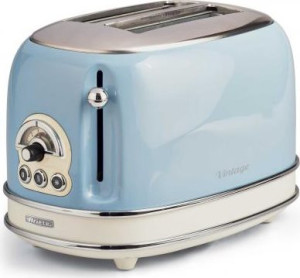Ariete 155/05 Tostapane 2 Fette Potenza 810 Watt 6 Livelli Di Cottura Funzione Scongelamento E Cassetto Fondo Raccoglibriciole Colore Celeste - 15505