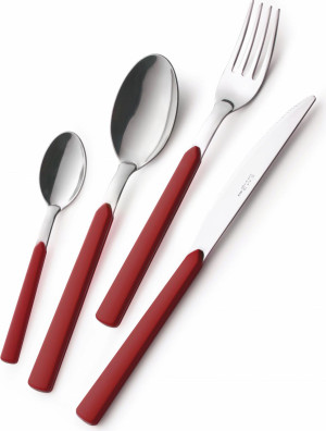 eme Barf24fa11 Set Di Posate 24 Pz Colore Rosso - Barf24fa11